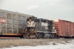 NS GP38-2 Locomotive making moves in the yard